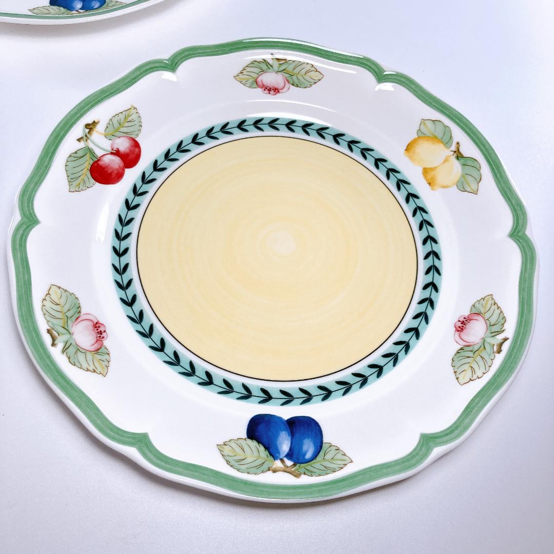 ビレロイ＆ボッホ フレンチガーデン 27㎝ プレート 4枚　|3823|