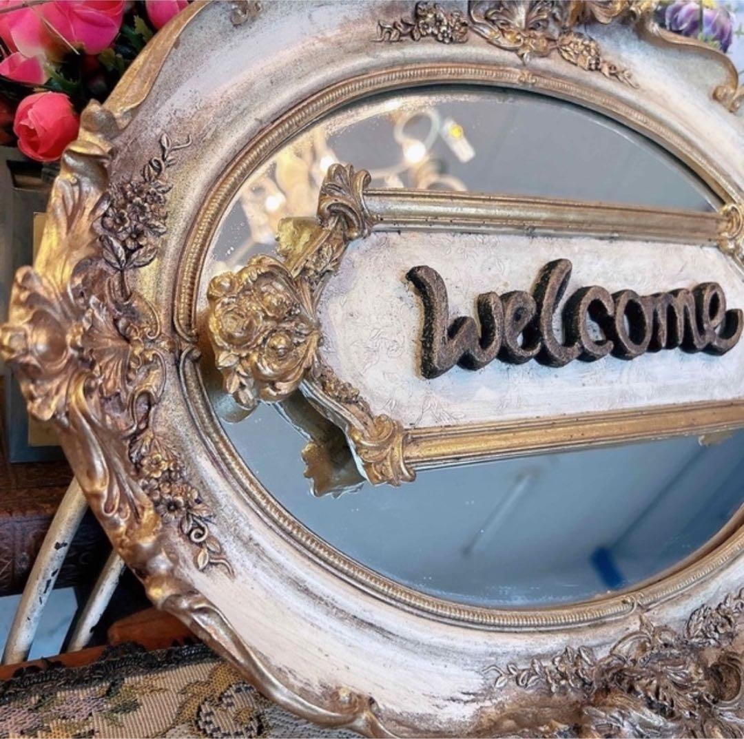 アンティークなお店 おしゃれなウェルカムボード 壁掛け看板 Ver.1