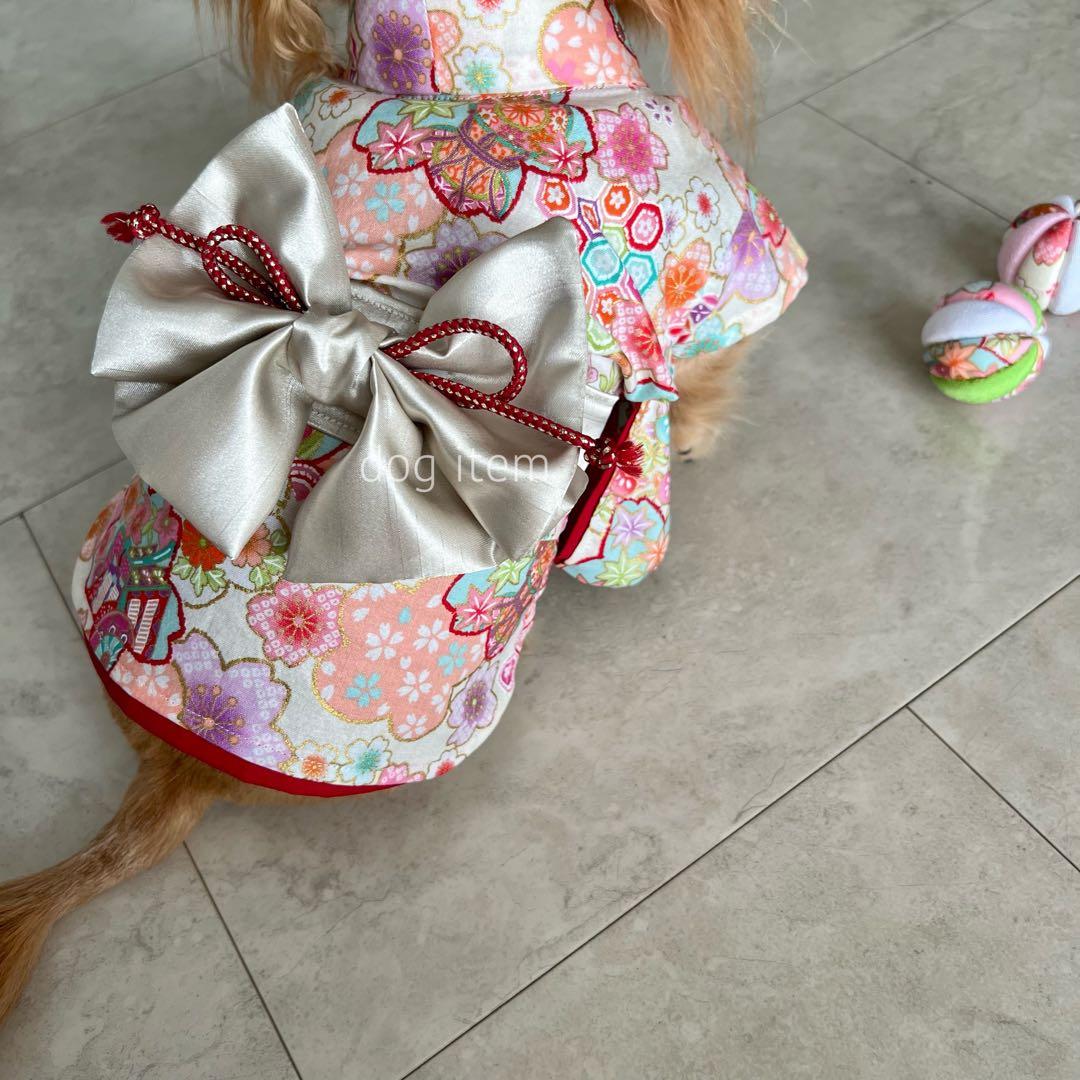 10/9【 Sakura様オーダー 】犬服　着物　振袖