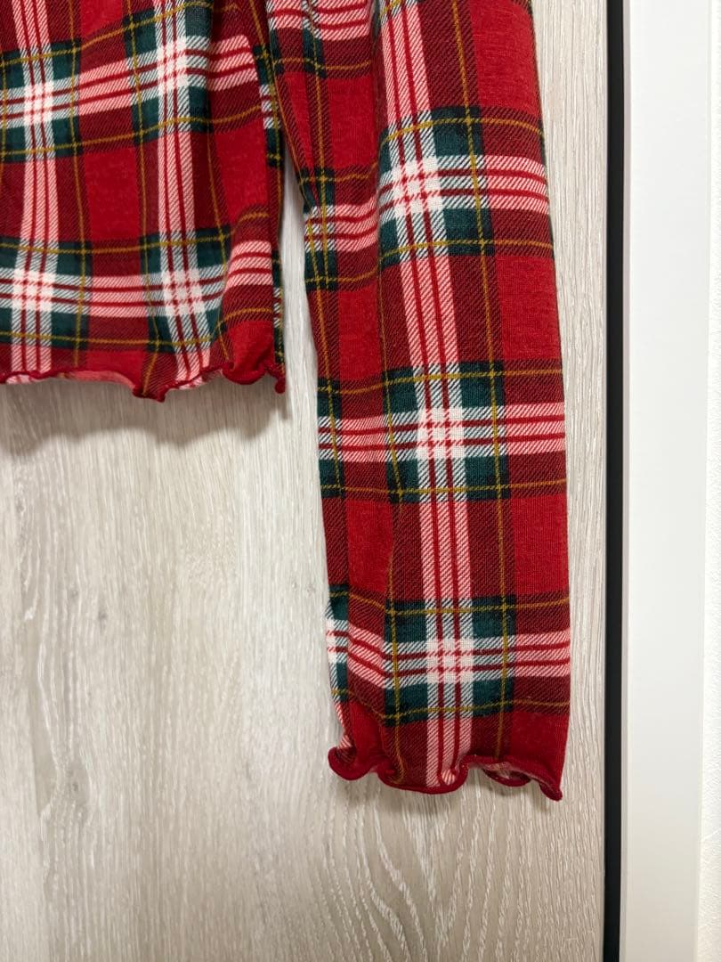 POPPY(ポピー) シースルーチェックタートルトップス