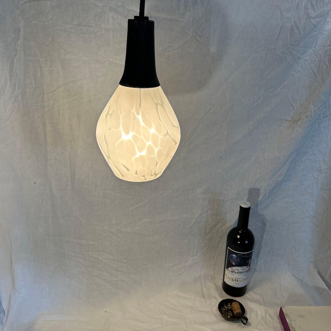 昭和レトロ　北欧風　ペンダントライト　乳白ガラス　照明　カフェバー　喫茶店