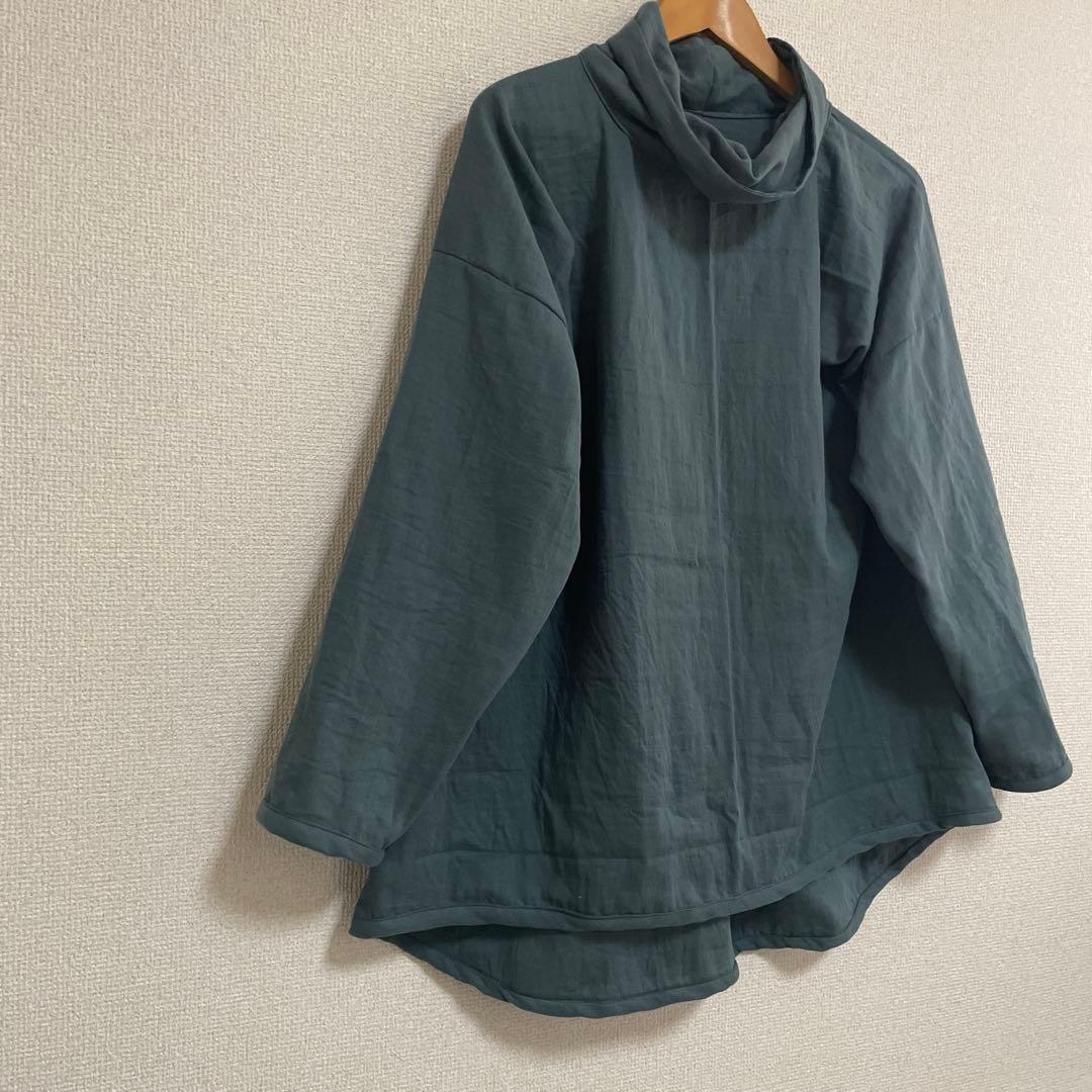 ぼたもち様　ダブルガーゼ　オフタートルネックブラウス