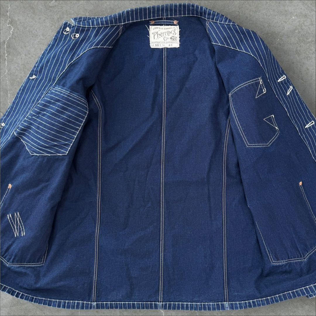 PHERROW'S ヒッコリー カバーオール ウォバッシュ フェローズ デニム