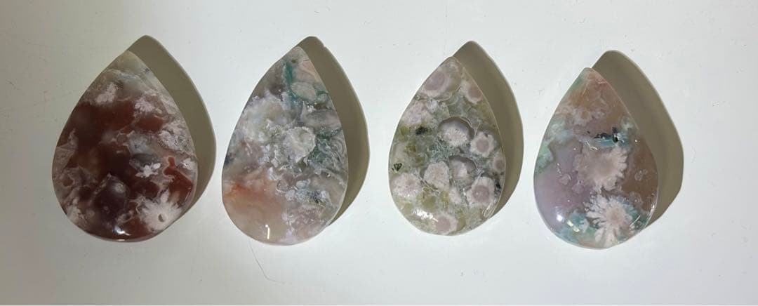 Ruby様　グリーン桜瑪瑙　ハート　雫