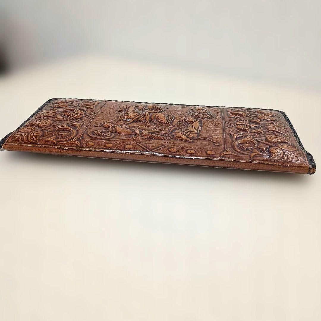 スペイン？型押し長財布　ヴィンテージ