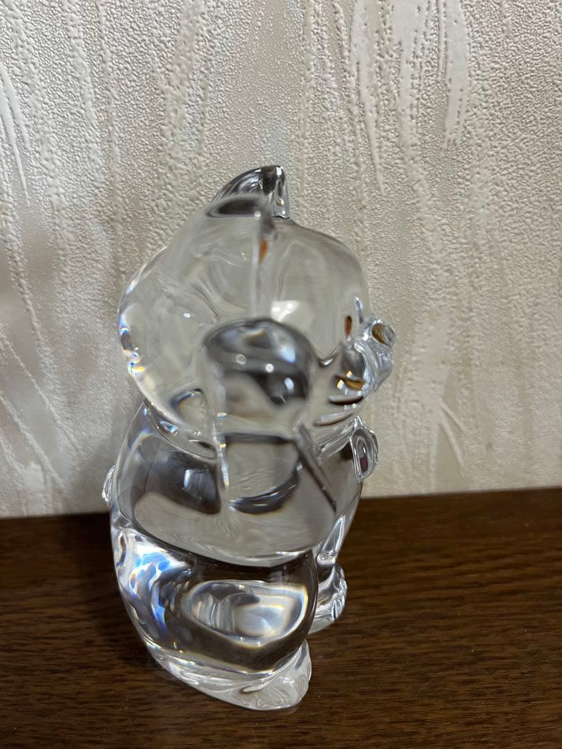 バカラBaccaratクリスタルガラス 招き猫　まねき猫