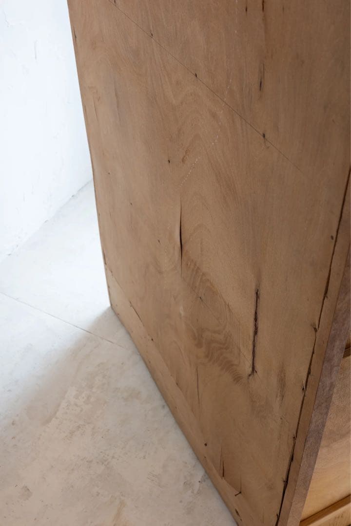 昭和レトロ 茶箪笥 ガラス戸 引き戸 食器棚 収納棚