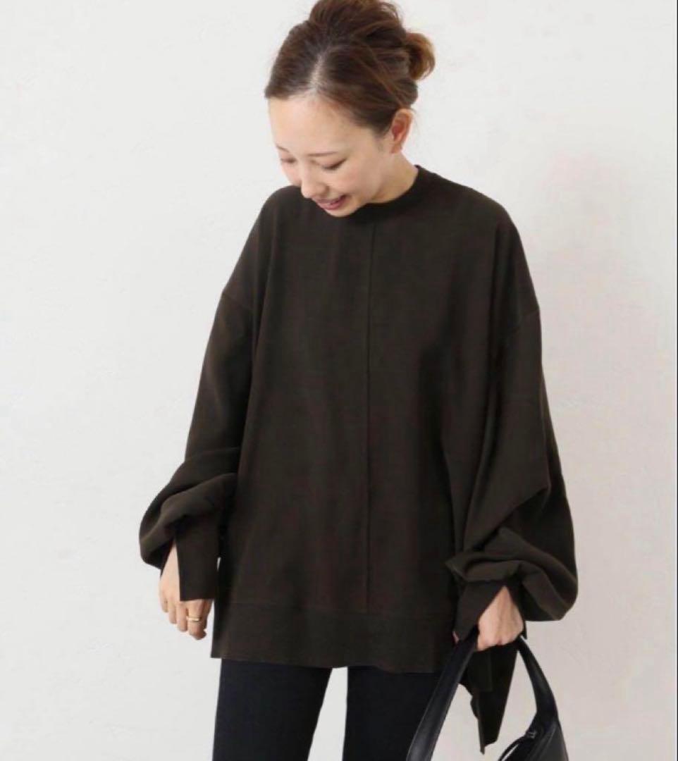 ENFOLD エンフォルド ミリオーネ リブBOXプ ルオーバー　カーキ　38