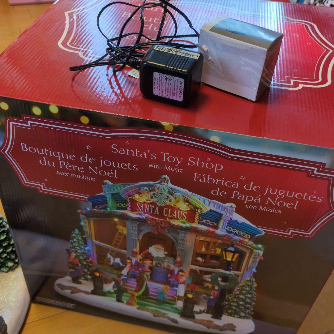 コストコ クリスマスライト付き オルゴール 置物