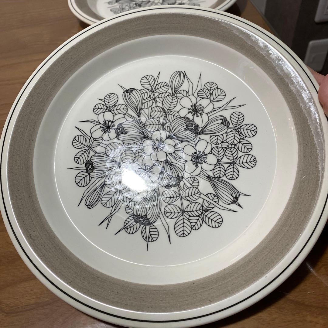 クロッカス　アラビア　グレーリム　プレート　26㎝　中皿　大皿　オリジナル　A