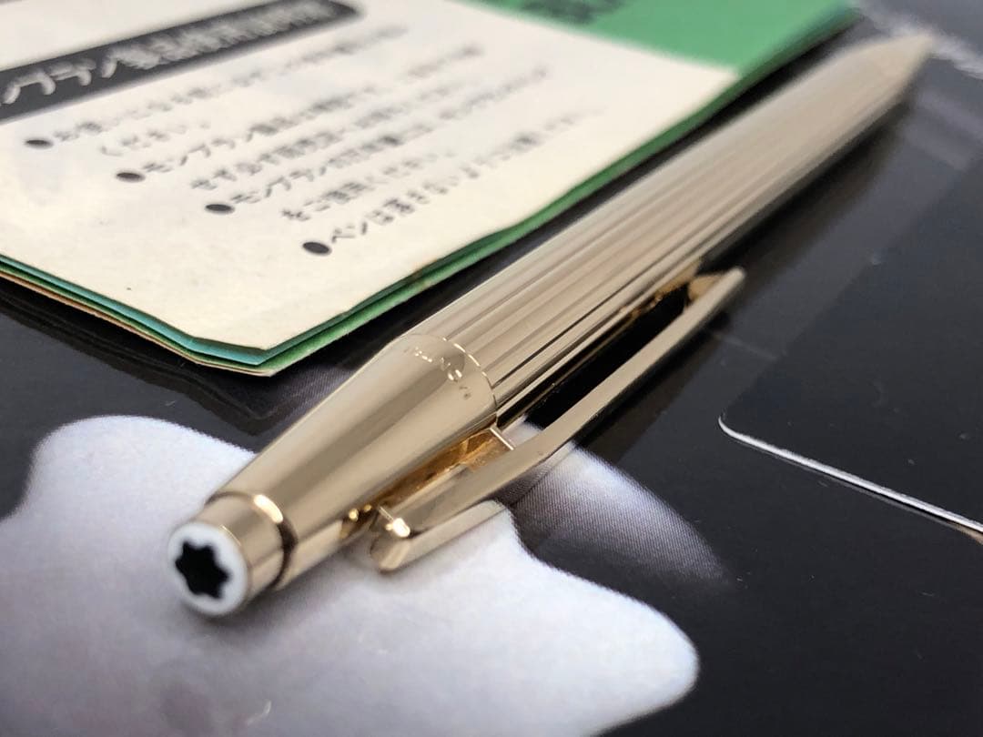 ⭐️金運を呼ぶ黄金の総金張りモンブラン⭐️ノブレスNo1547⭐️稀少価値有る0,9㍉