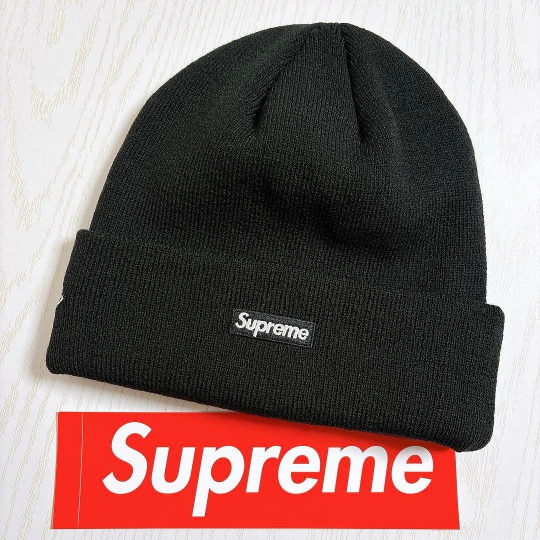 Supreme NEW ERA ニット帽　ビーニー　Sロゴ ブラック　ピンク　黒