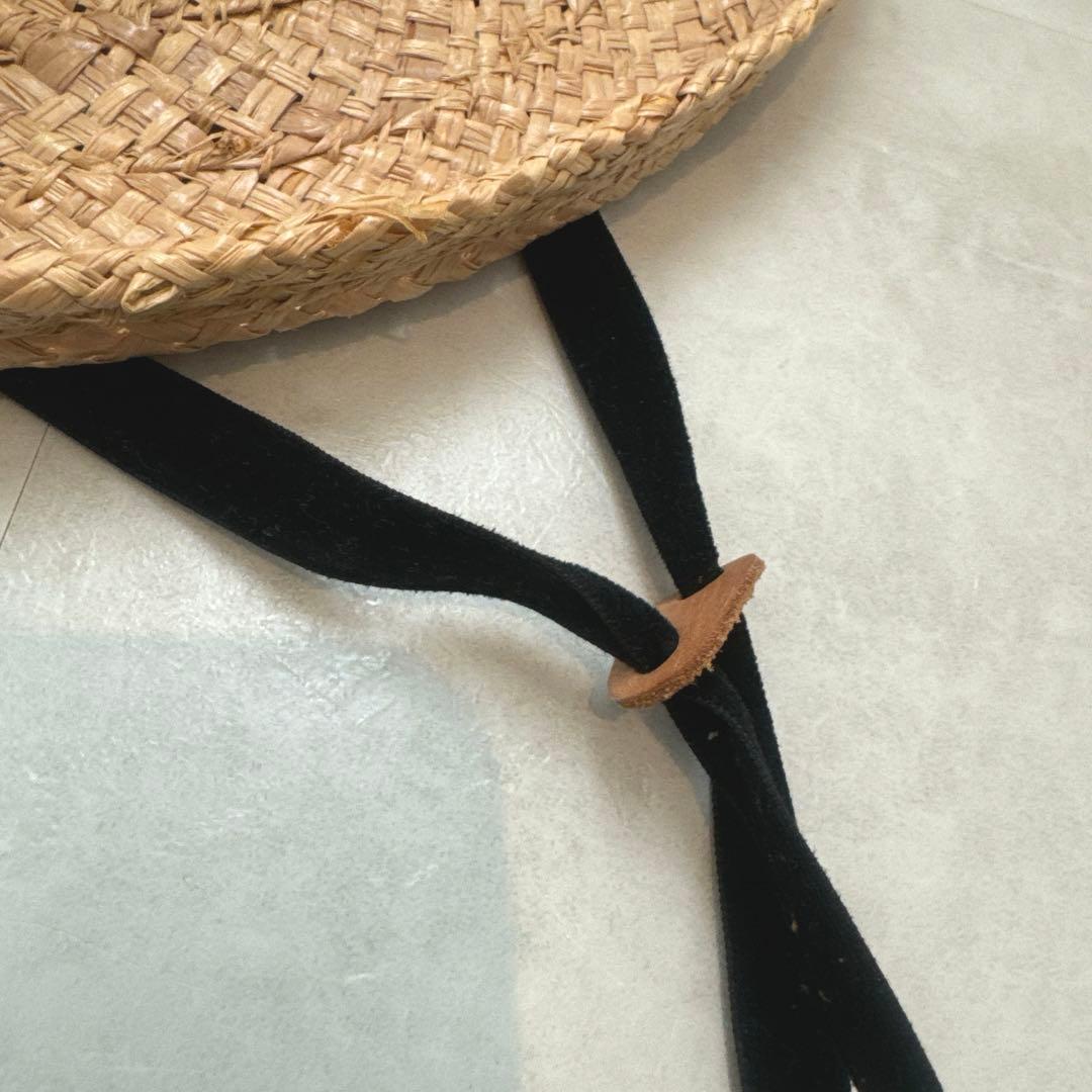 美品 holiday CA4LA 麦わら帽 ハット 帽子 キャップ　黒　ブラック