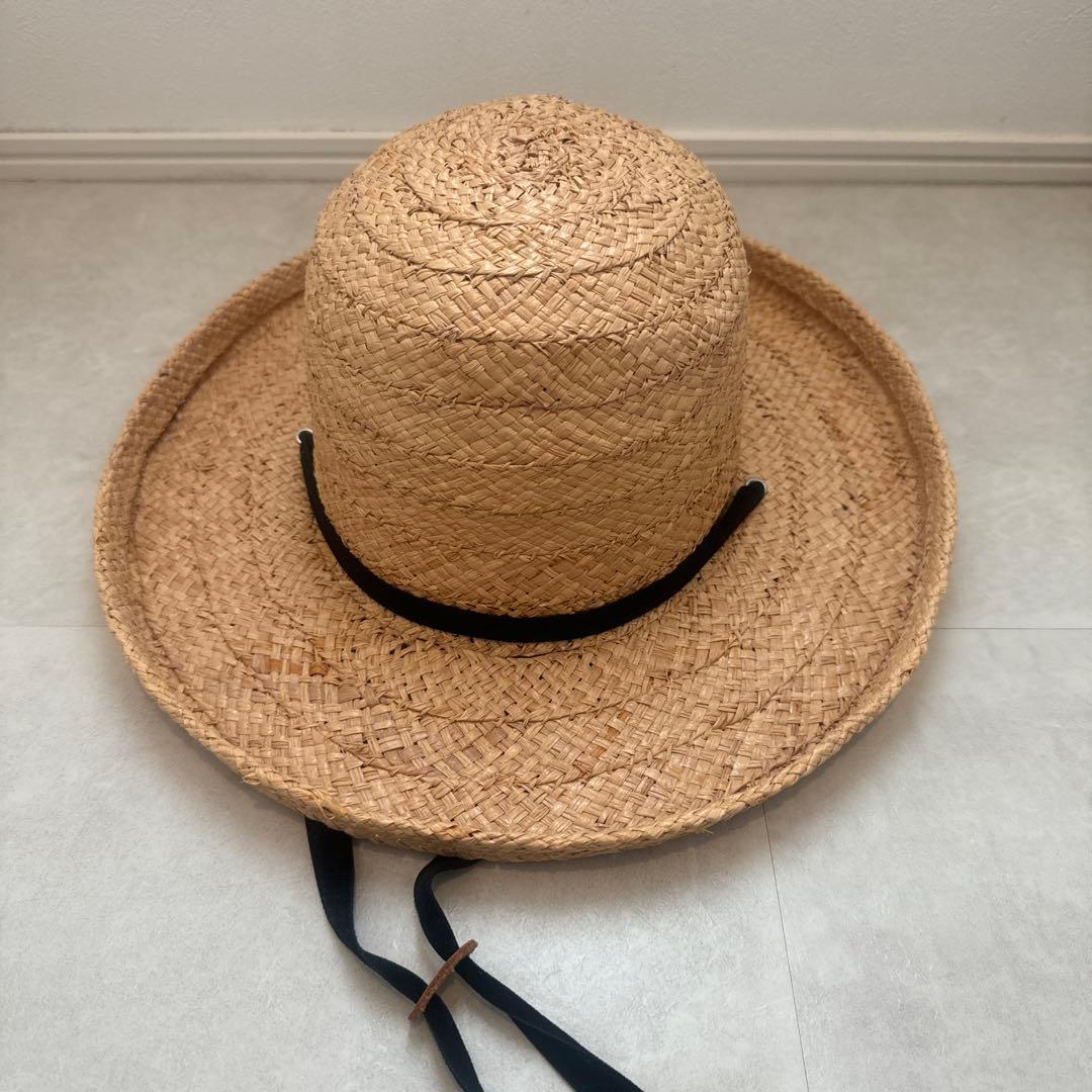 美品 holiday CA4LA 麦わら帽 ハット 帽子 キャップ　黒　ブラック