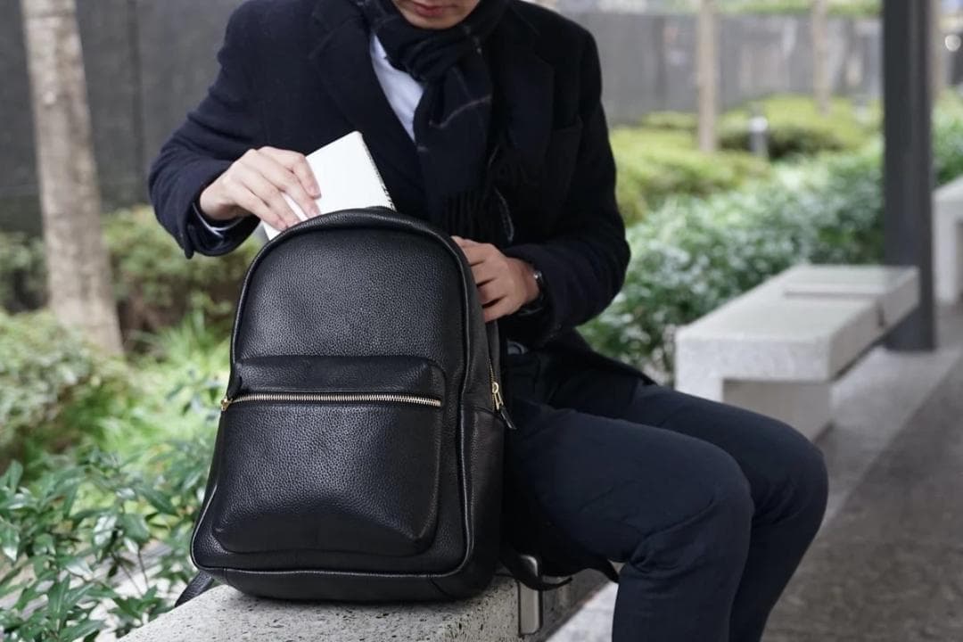 HushTug ハッシュタグ モンゴルレザー リュック ブラック 黒 廃盤品