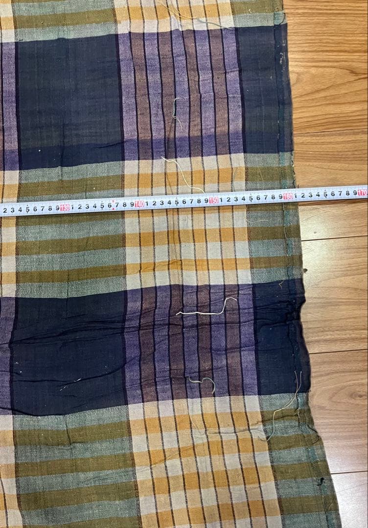 木綿　チェック　古布
