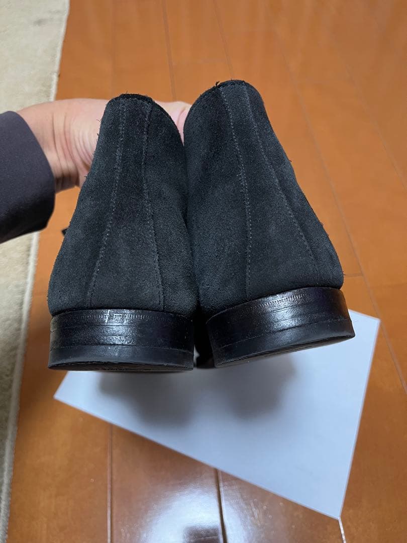 クロケット&ジョーンズ チャートシー　ブラック スエード チャッカブーツ81/2