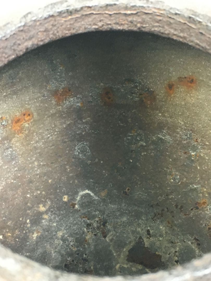 S229茶釜 尾張釜 利休堂文字入 西村道也作