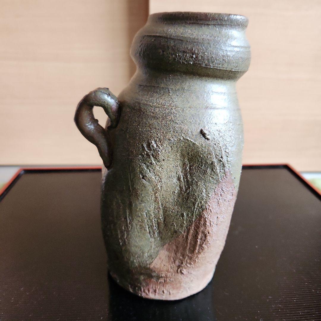 古唐津叩き掛花入れ