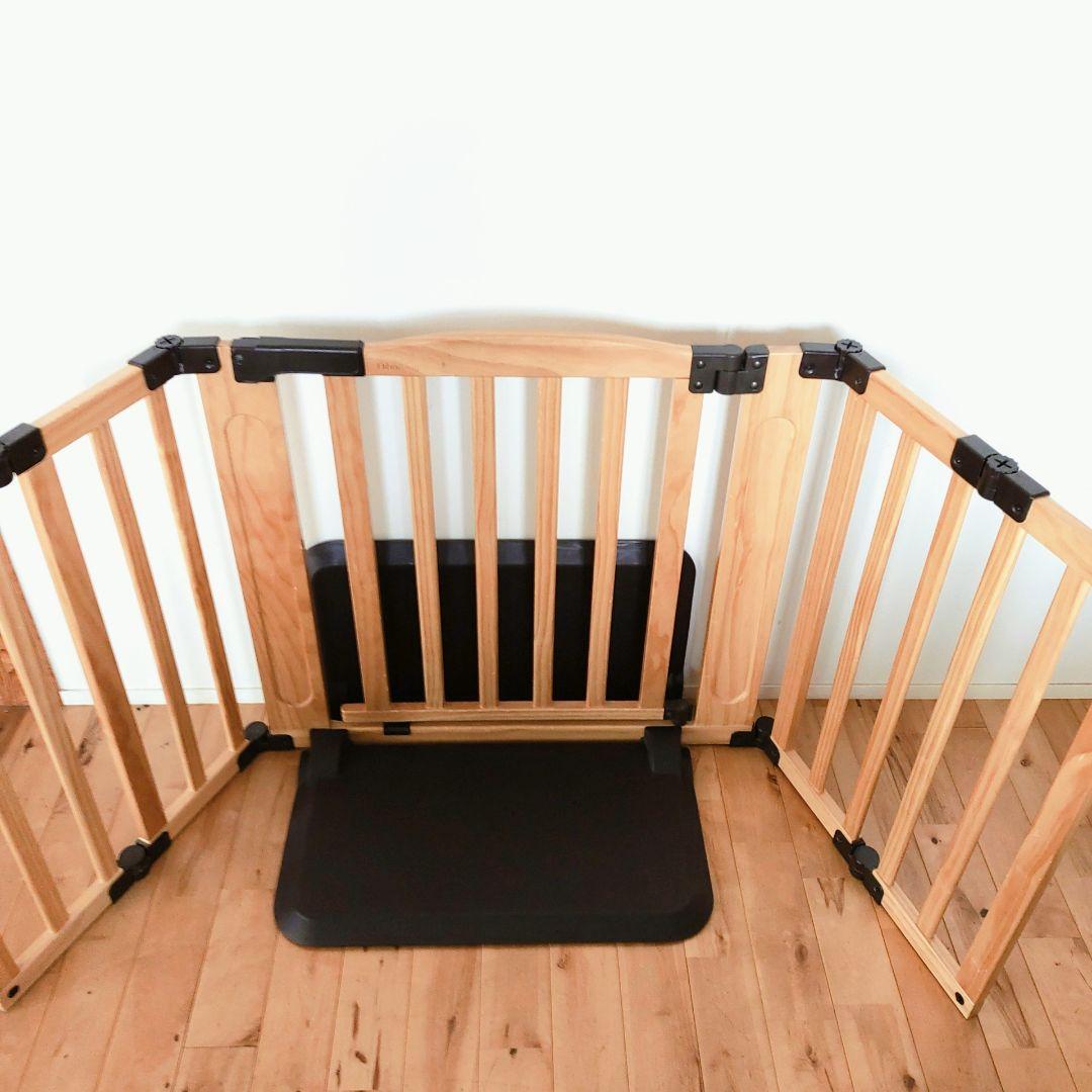 日本育児 おくだけドアーズwoody Lサイズ　拡張パネルで長さ調整OK