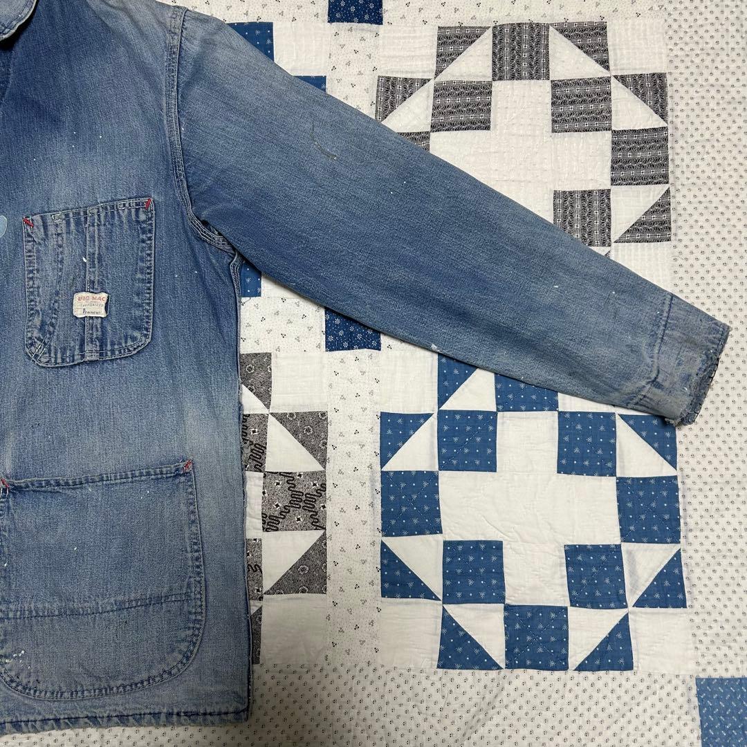 コーヒー 60s BIG MAC DENIM COVERALL 40相当