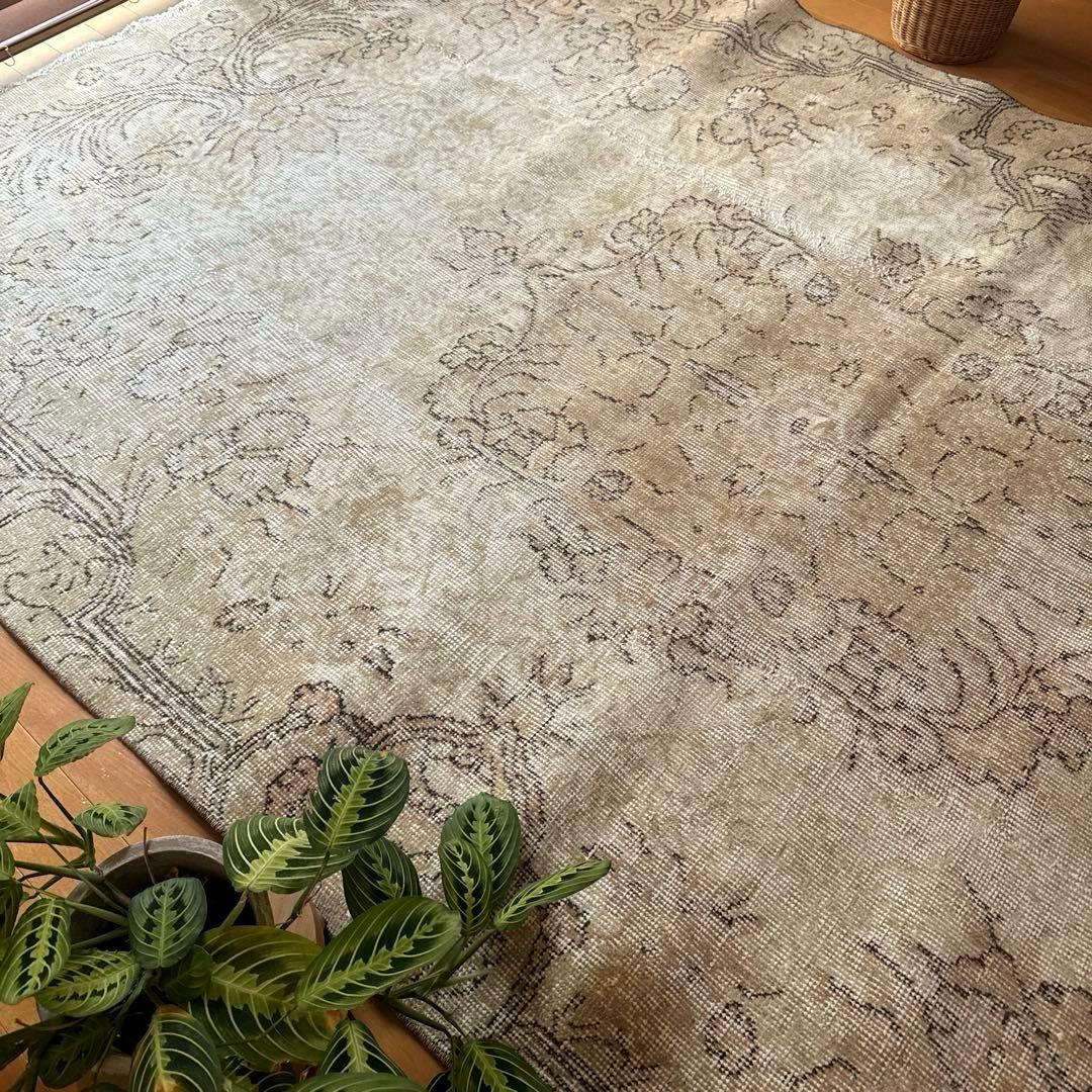 ショウちゃん　超大判150×277ナチュラルトルコヴィンテージラグ