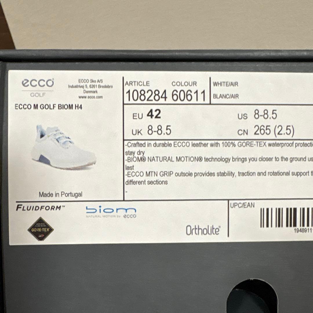 【新品、未使用】ECCO ゴルフシューズ バイオムH4 26.5㌢42エコー