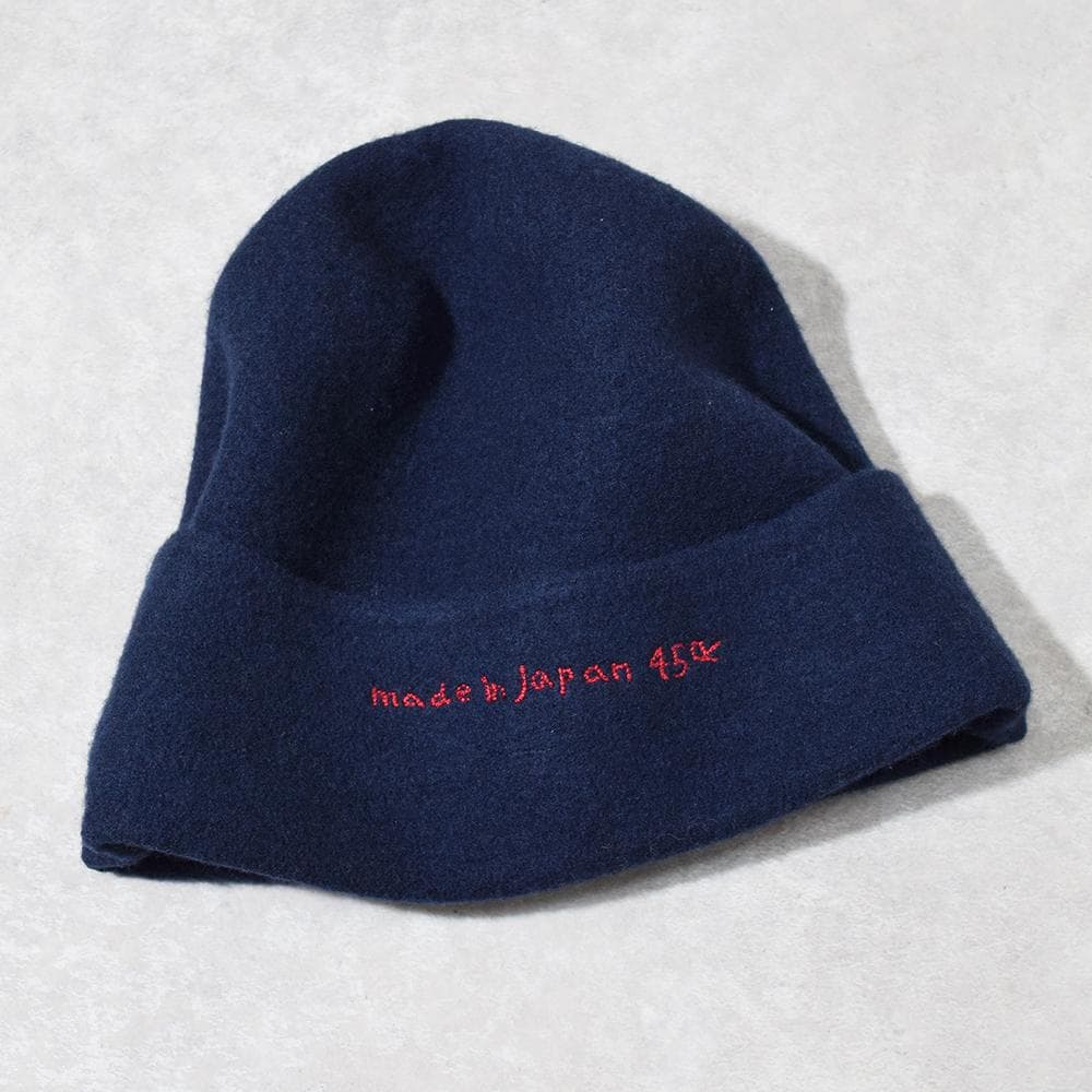 フォーティファイブ 45R ウール フェルト 変形 ハット ロゴ刺繍 ネイビー