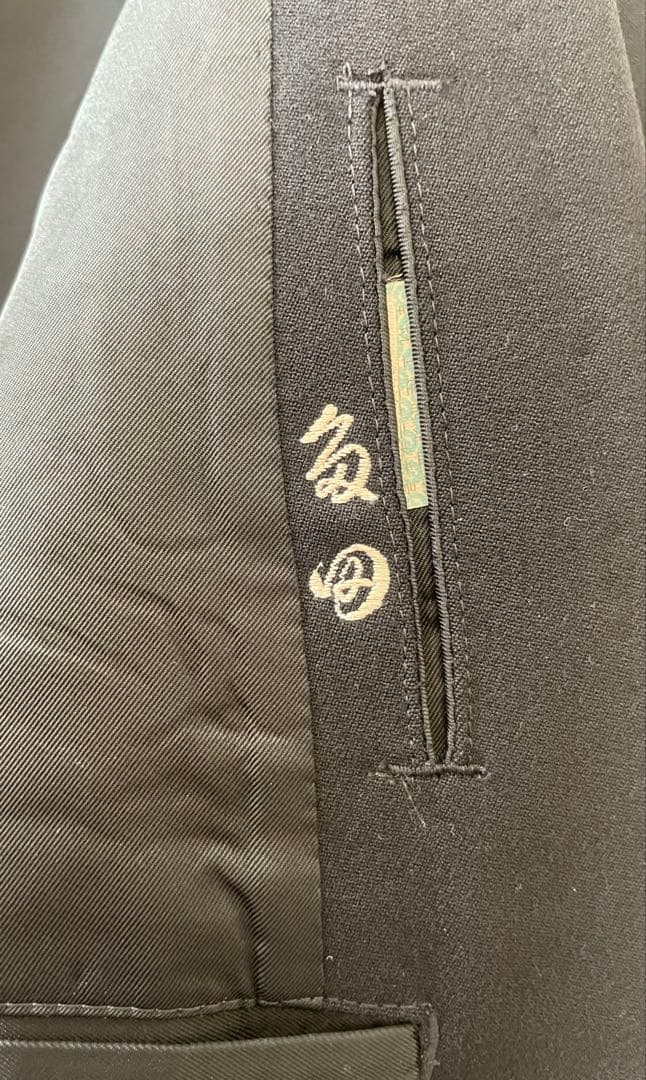 90s vintage レトロスーツ ダブル BLACK6B 菅田将暉　純毛質