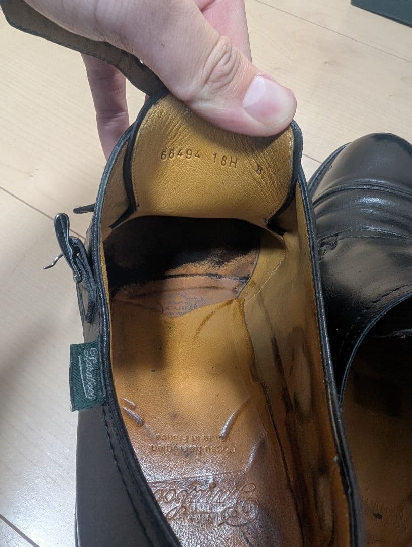 パラブーツ　POE ブラック　8