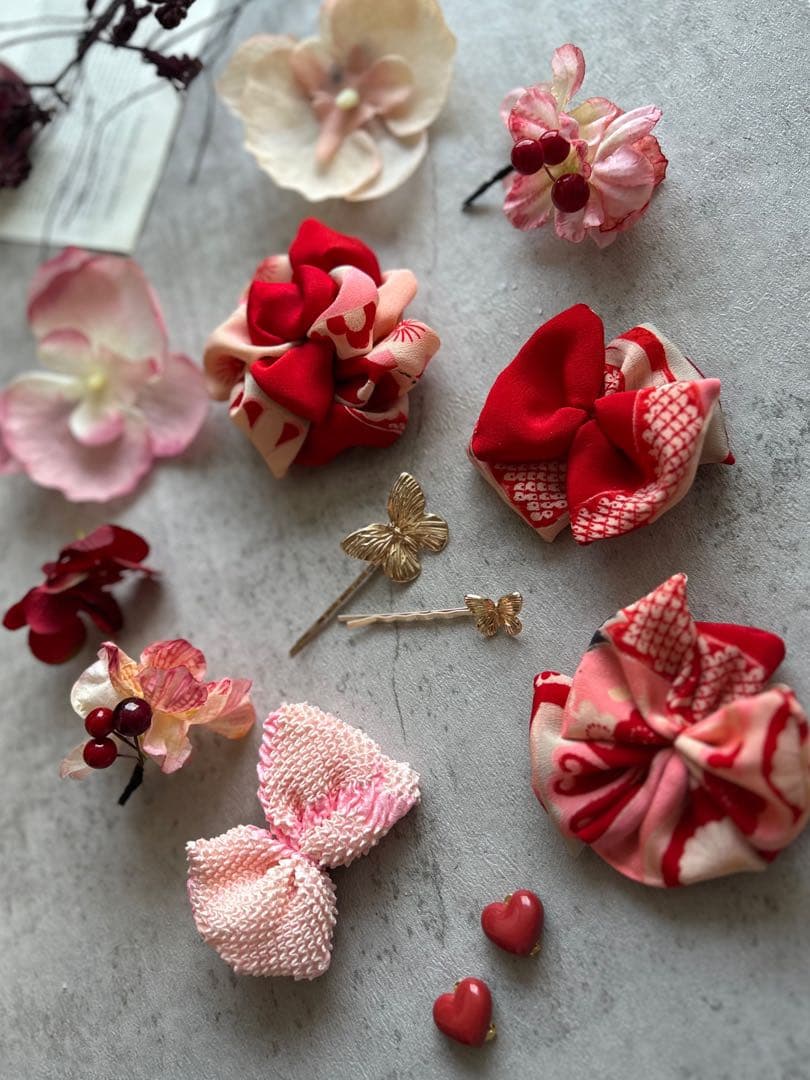 k*9様 七五三　七五三髪飾り　ヘッドドレス　着物髪飾り　リメイク髪飾り　054