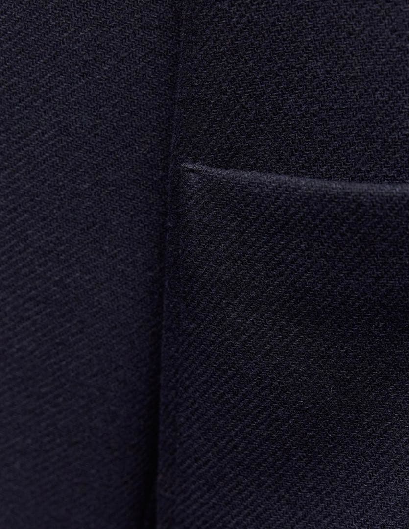 ZARA ウールスカーフ付きコート　ネイビー