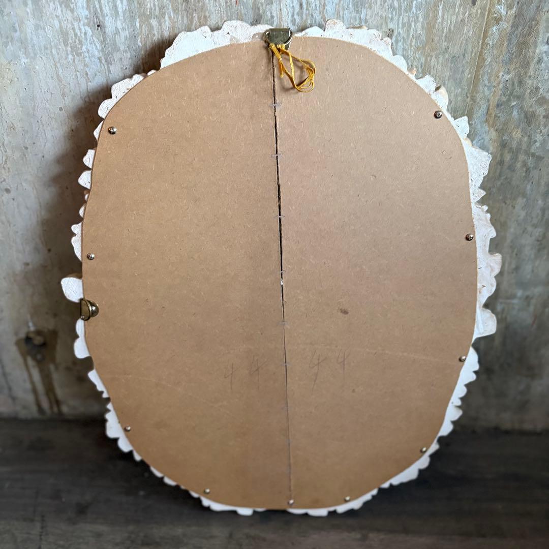 ロココ調　ローズフレーム　ウォールミラー