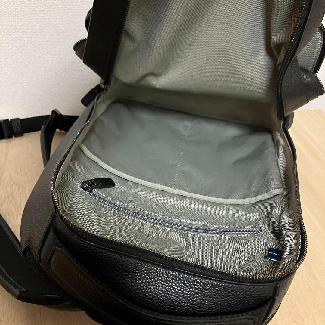 【訳あり】コールハーン マシュー バックパック 本革 A4/PC収納 黒