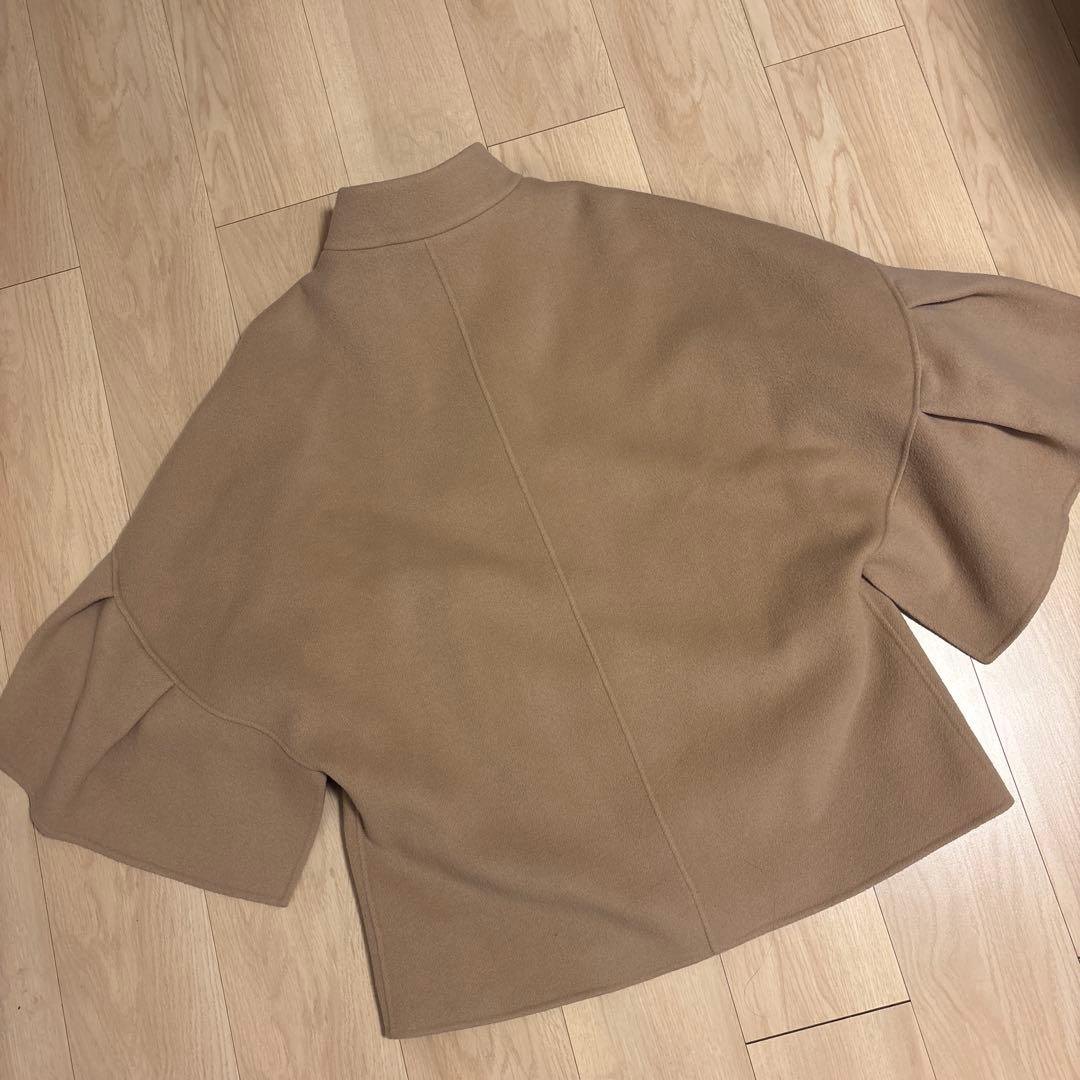 anayi アナイ　ウールナイロンリバーケープコート　34 キャメル