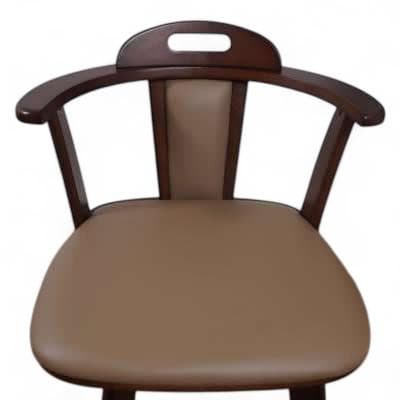 【新品訳あり】2脚セット 360度回転ダイニングチェアー(ダークブラウン)