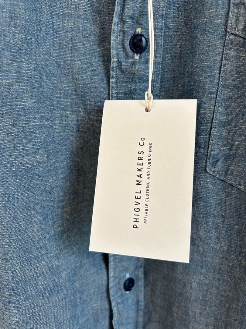 フィグベル 別注　CHAMBRAY LONG DRESS SHIRT