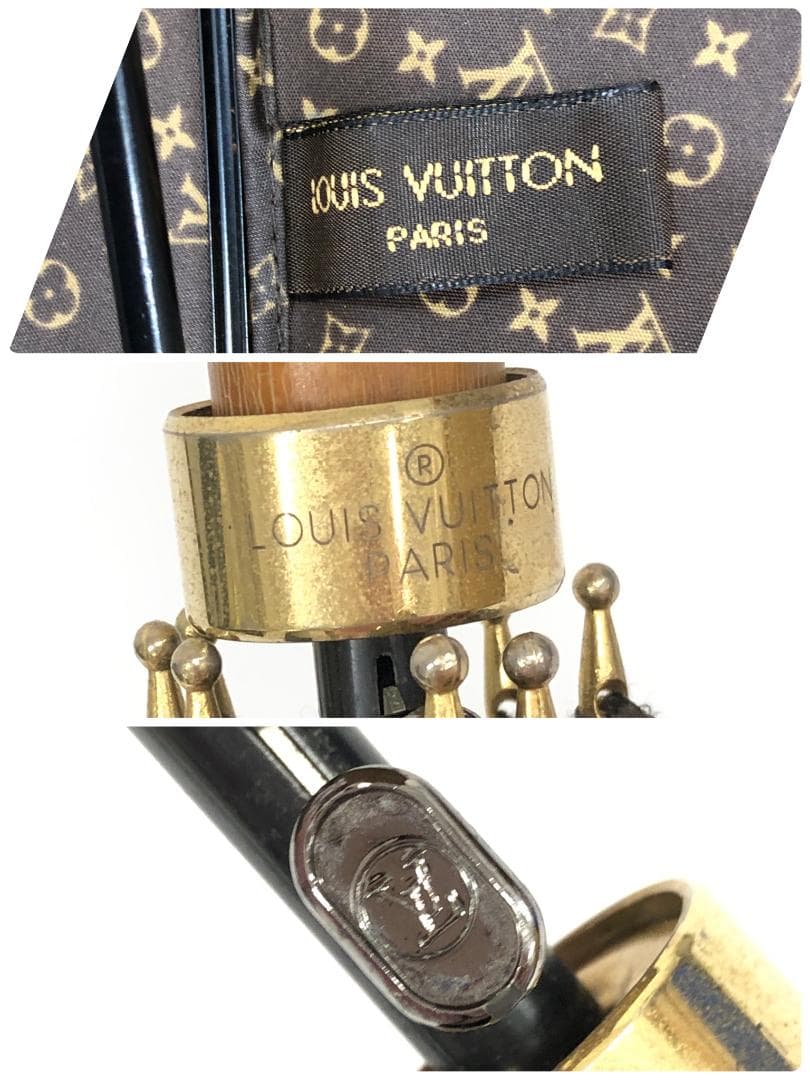 1E559/ルイヴィトン/雨傘/モノグラムミニ/パラプルュイ/ジブレ/ブラウン
