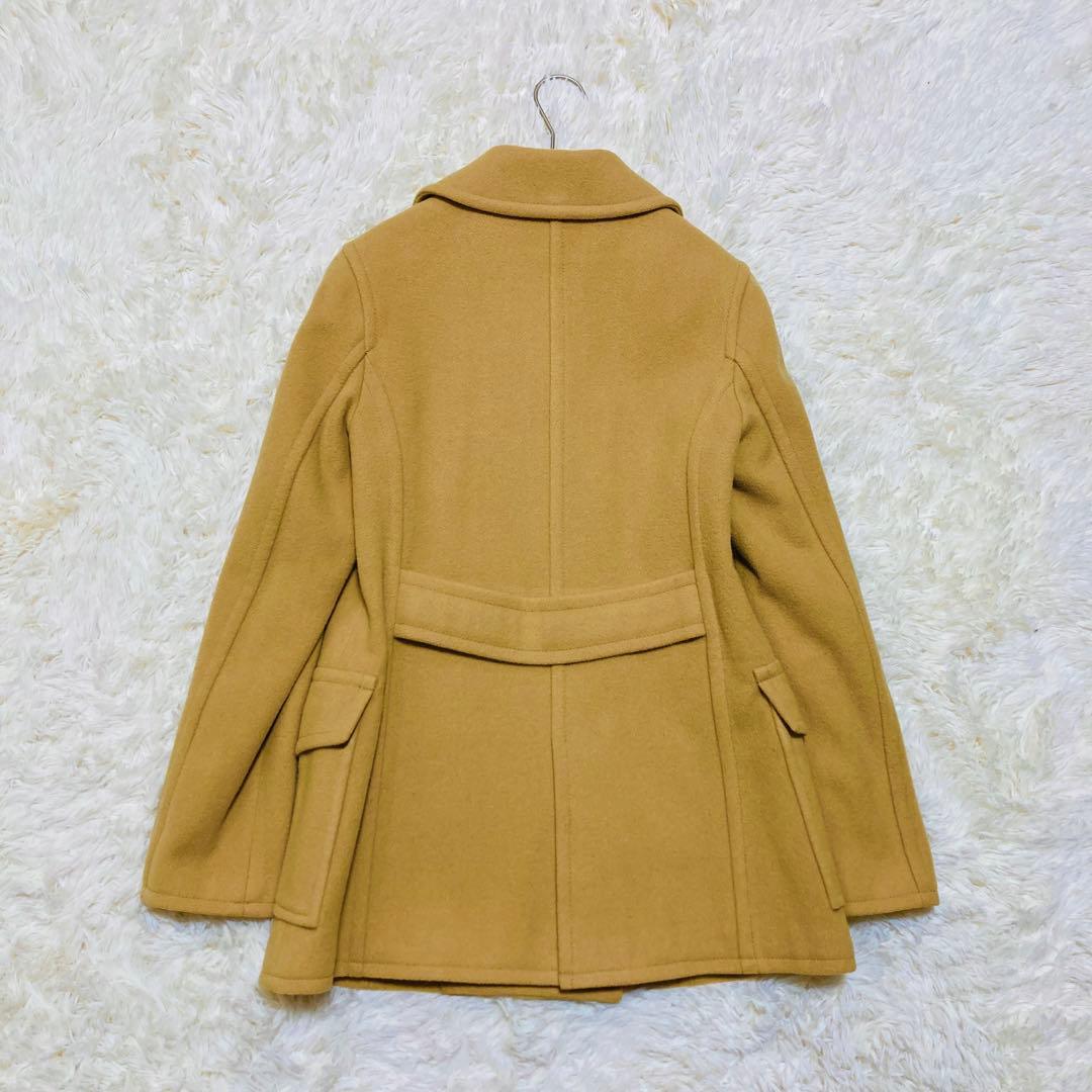 美品★バーバリー ウール ピーコート ダブルブレスト ノバチェック M