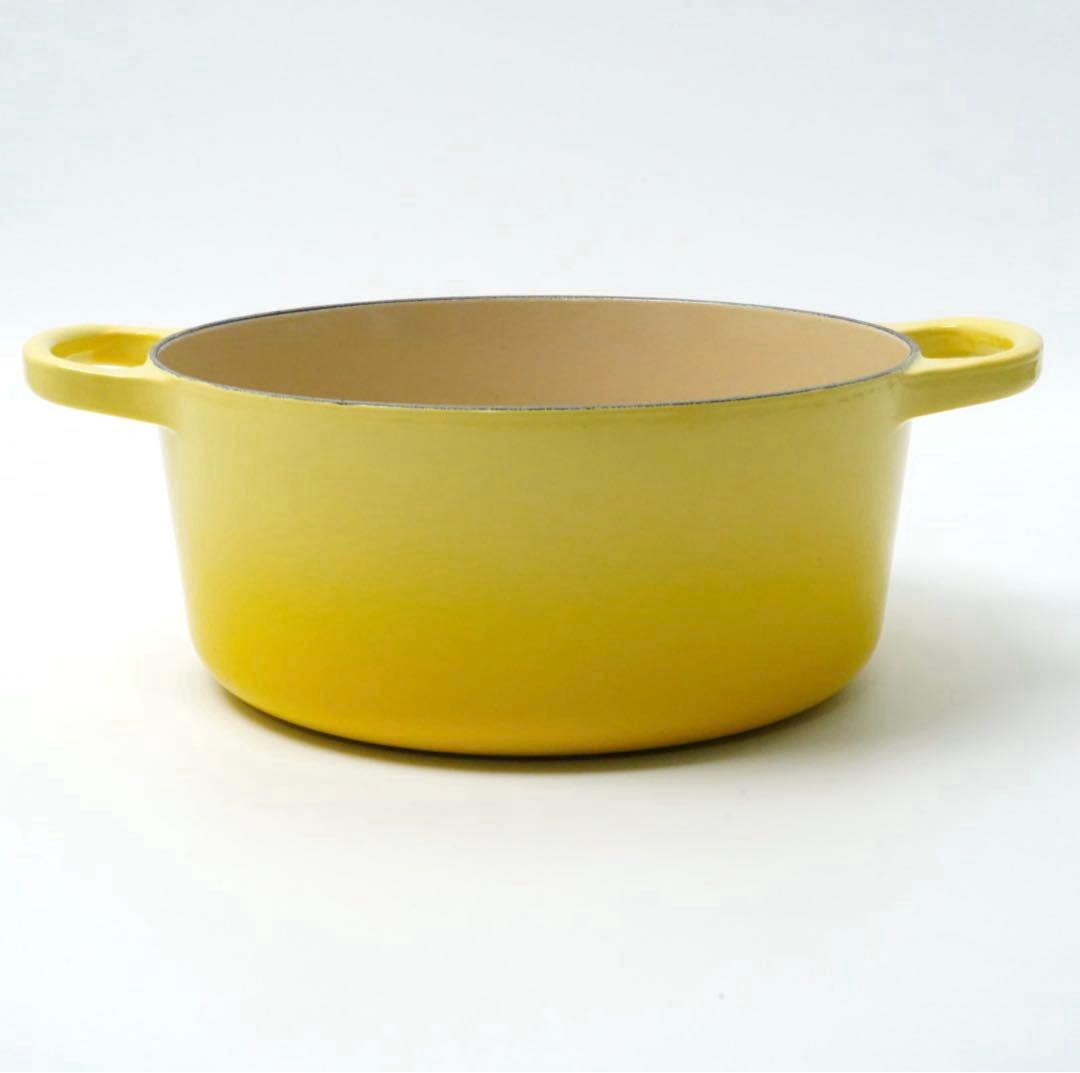 【美品】LE CREUSET　シグニチャーココット ロンド ソレイユ　22cm