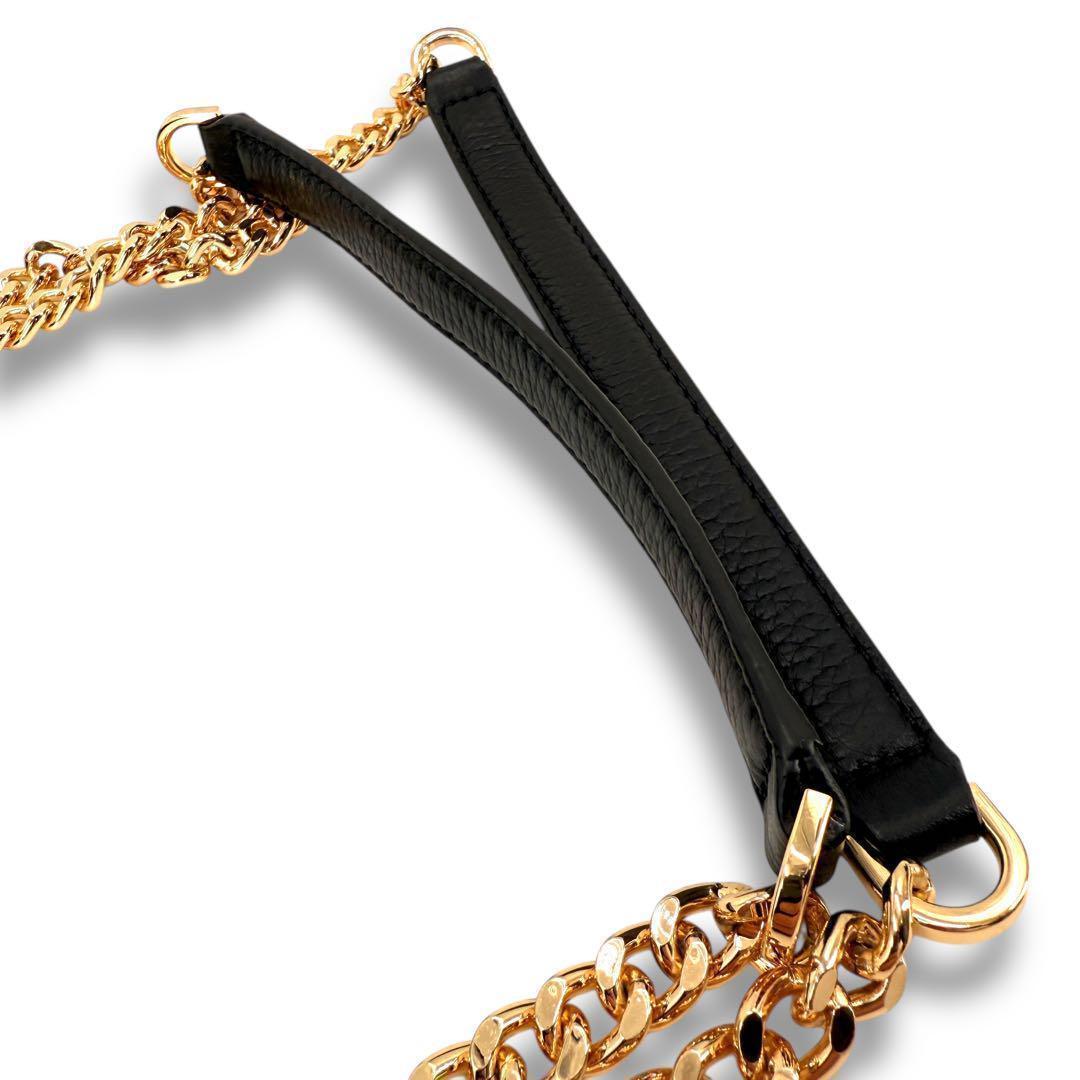 《極美品》マイケルコース ミニショルダーバック チェーン レザー シボ革 通勤