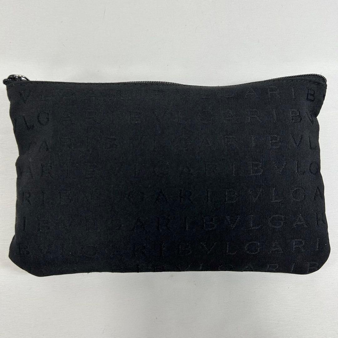 【美品/付属品完備】ブルガリ トートバッグ サークルロゴ ポーチ付 黒 A4可