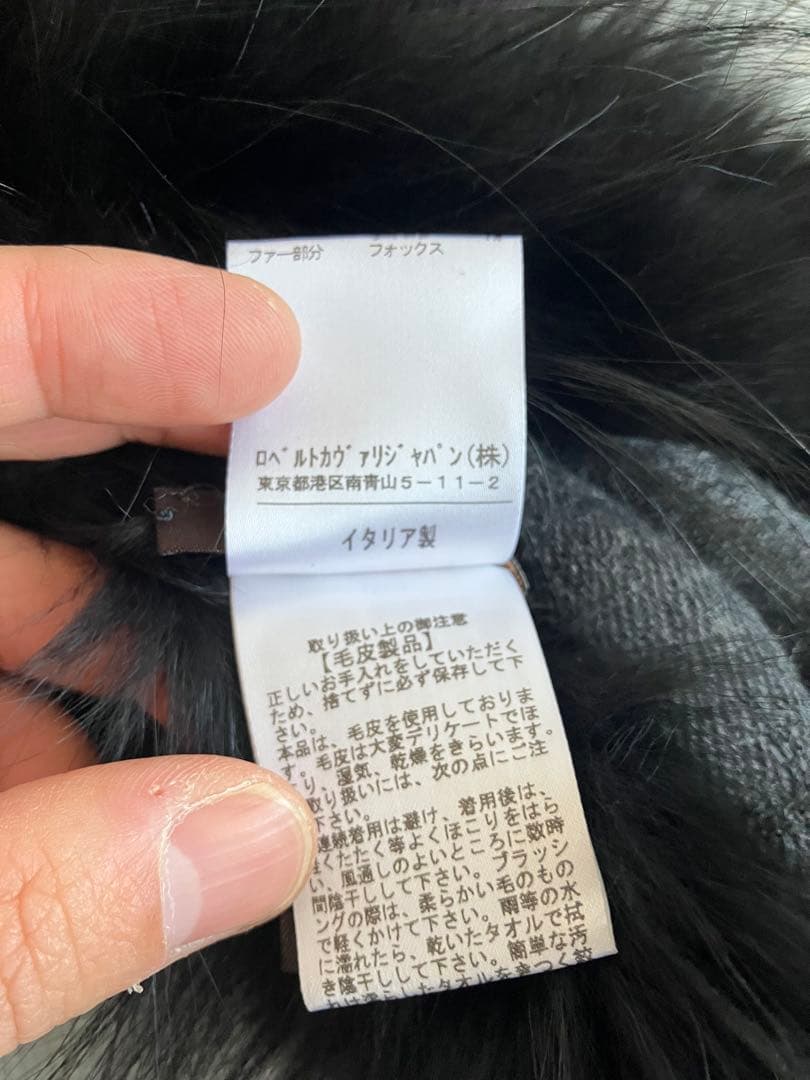 Roberto Cavalli ファー　ポンチョ　ケープ　マント　ストール