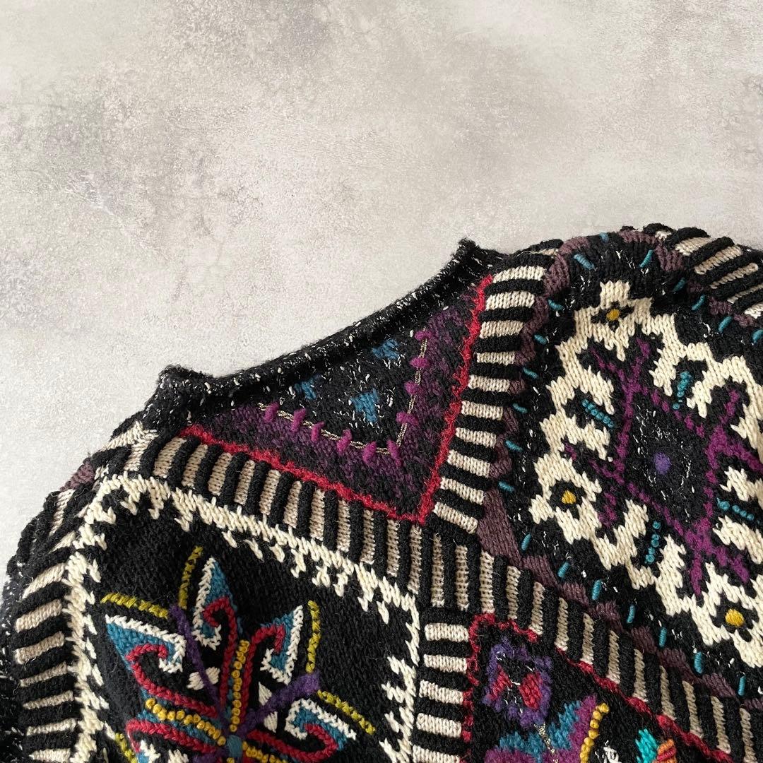 FICCE UOMO YOSHIYUKI KONISHI ハンドニット 3D 柄