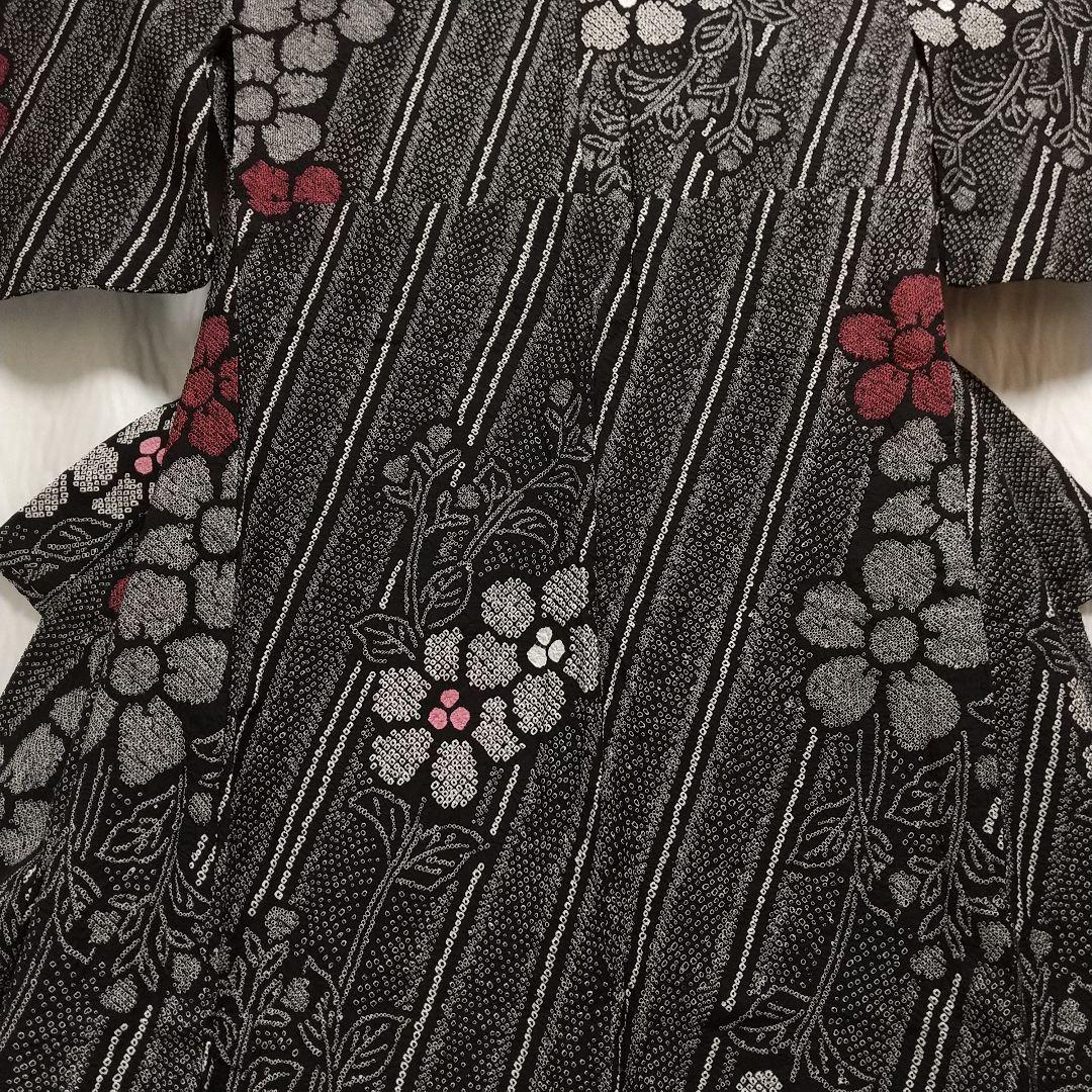 東京ますいわ屋 有松絞り浴衣 濃紺 身丈144