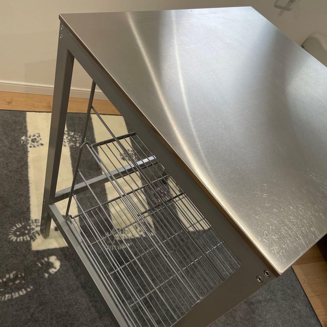 IKEA UDDEN ステンレス製2段キッチンラック