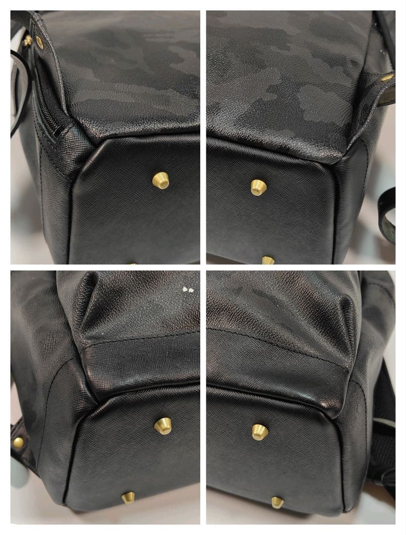 極美品✨GENTIL BANDIT リュック カモフラ ブラック PVC 大容量