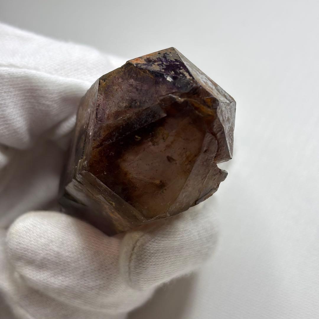 ジンバブエ産 スーパーセブン アメジストエレスチャル 原石85g