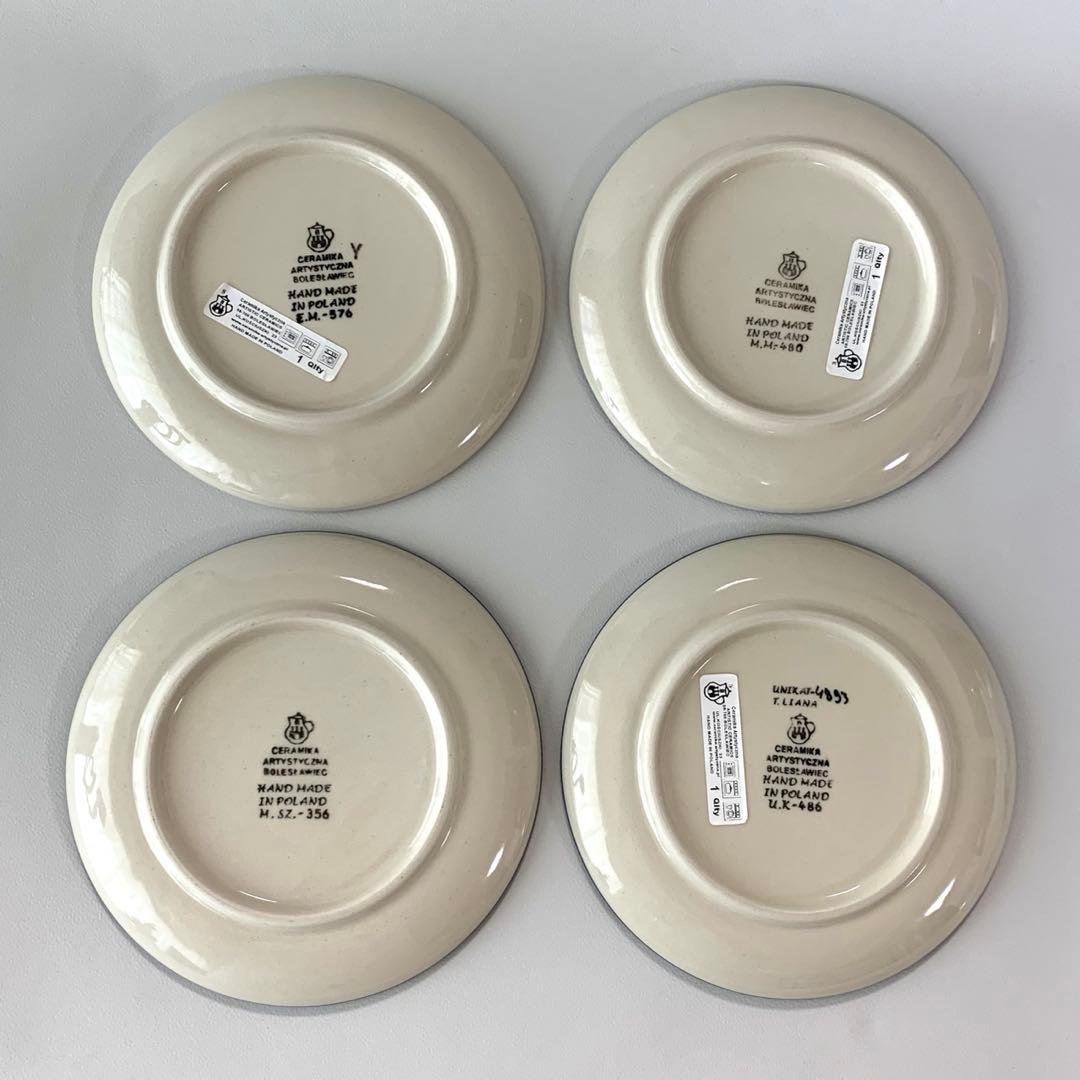 【CERAMIKA】花柄　円形皿　4枚セット