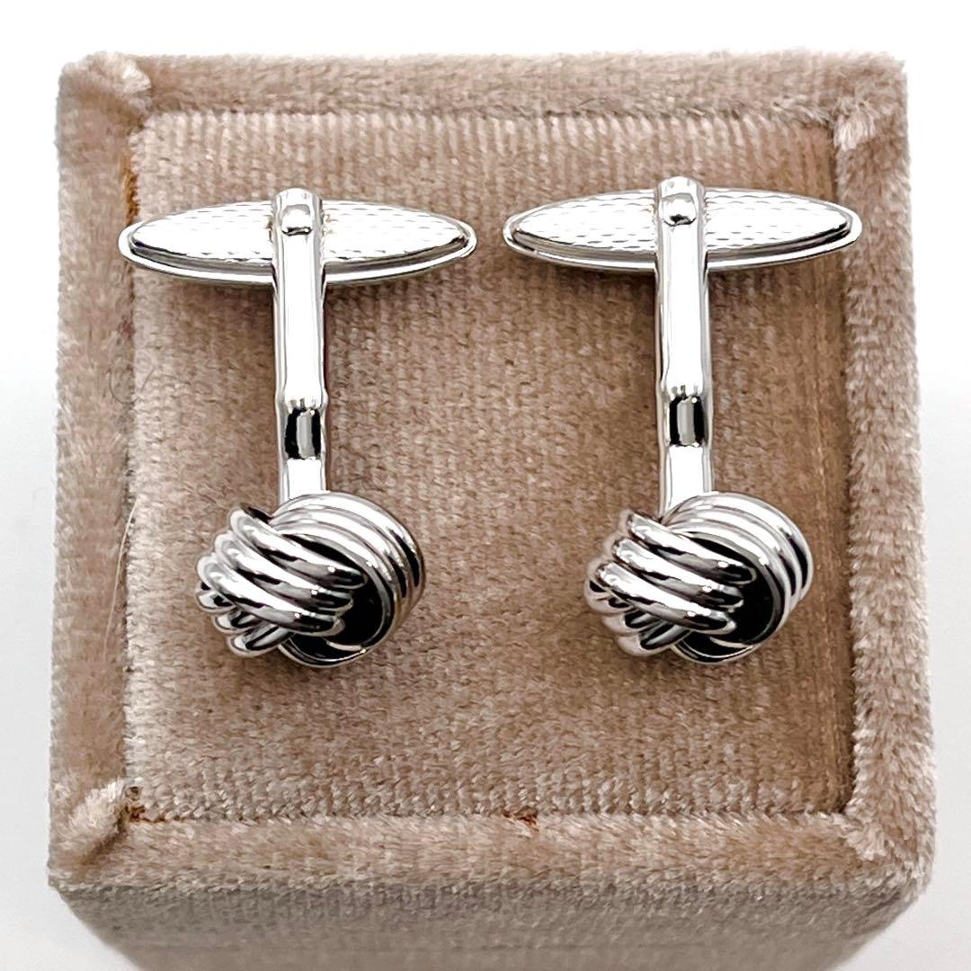 ⭐️SALE⭐【美品】ダンヒル　カフスボタン　ケーブルノット　シルバー　SV925